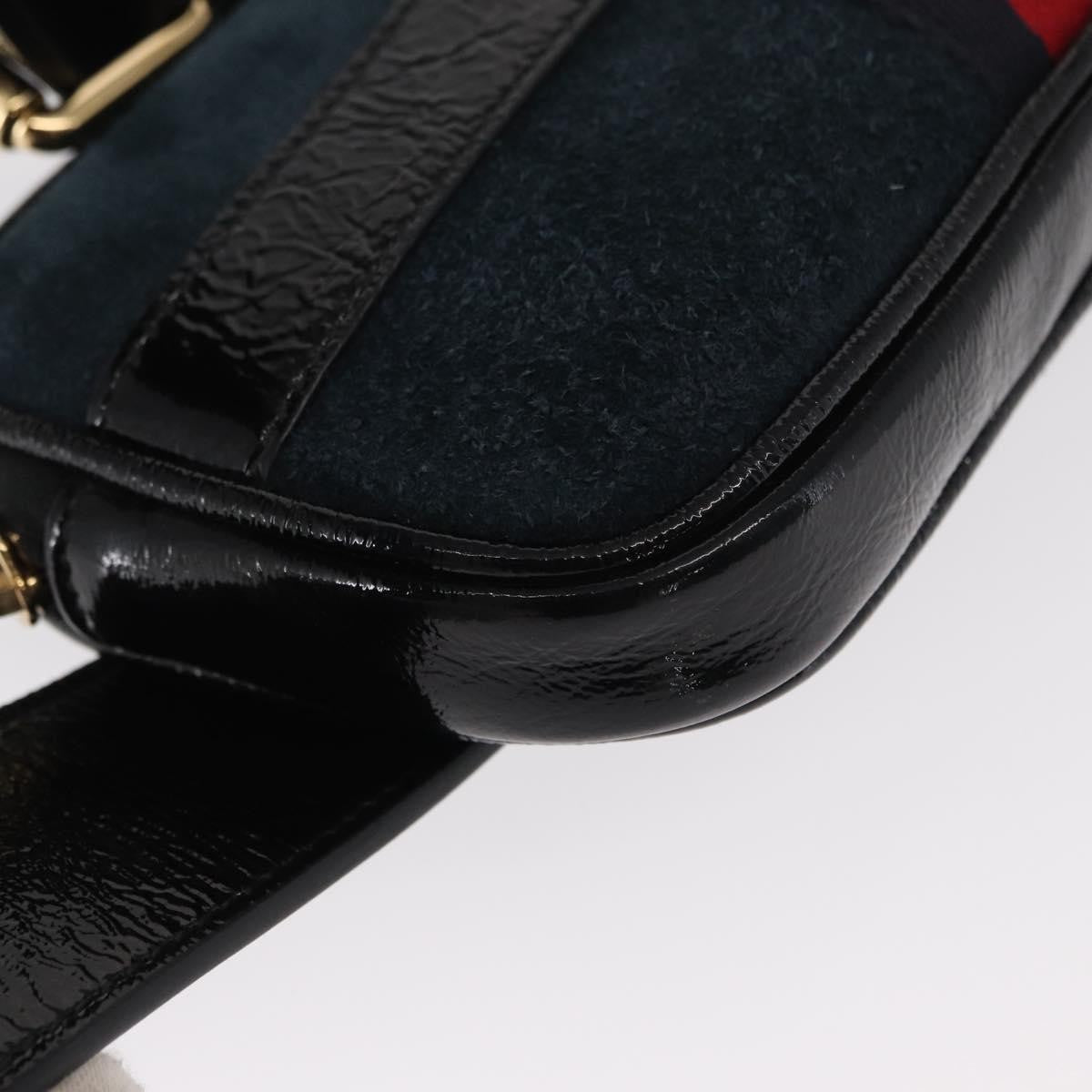 Gucci Ophidia Belt Bag Suede, NAVY, SUEDE, Shoulder bag
