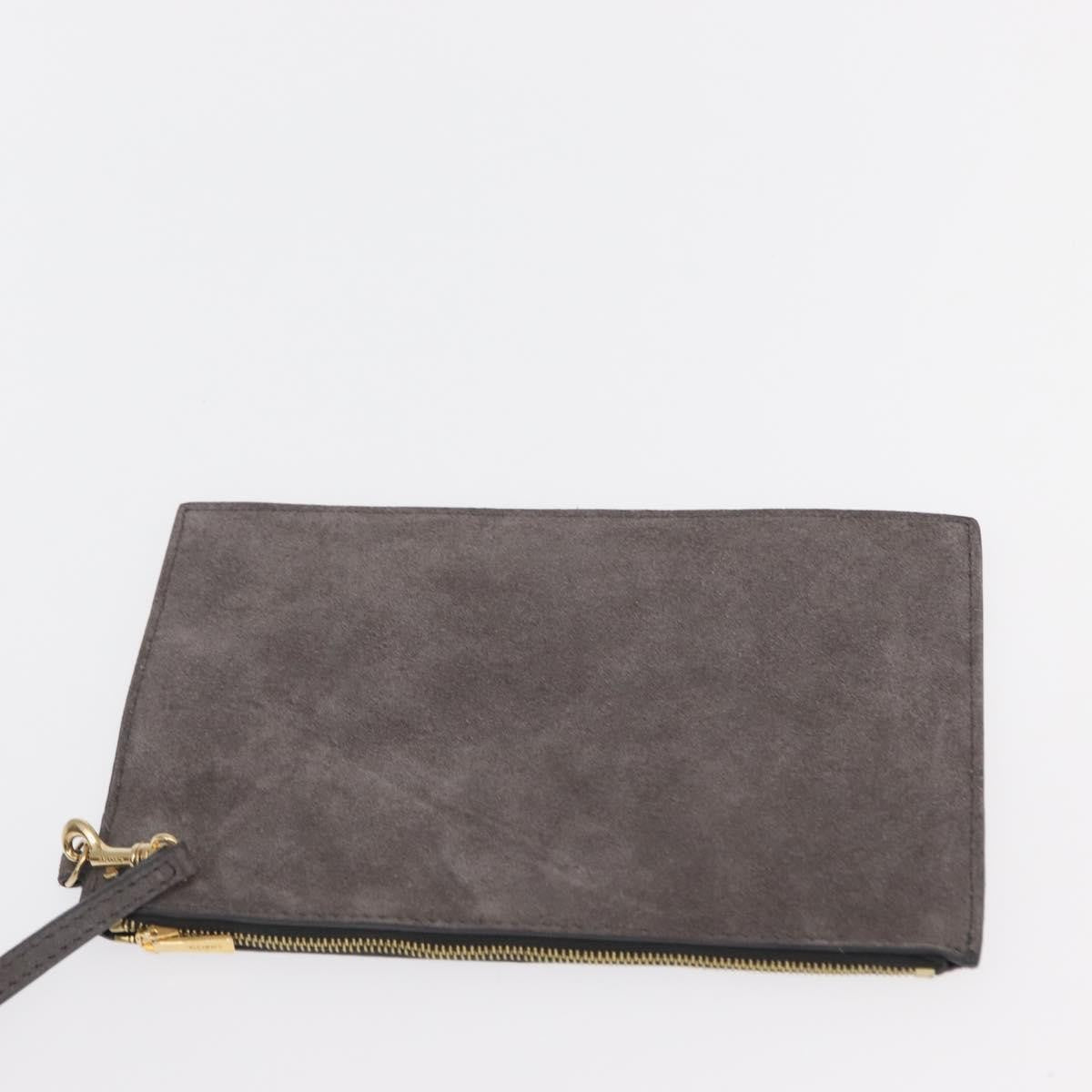Celine Triomphe Chain Shoulder Bag Leather, MULTICOLOUR, SUEDE, Crossbody bag