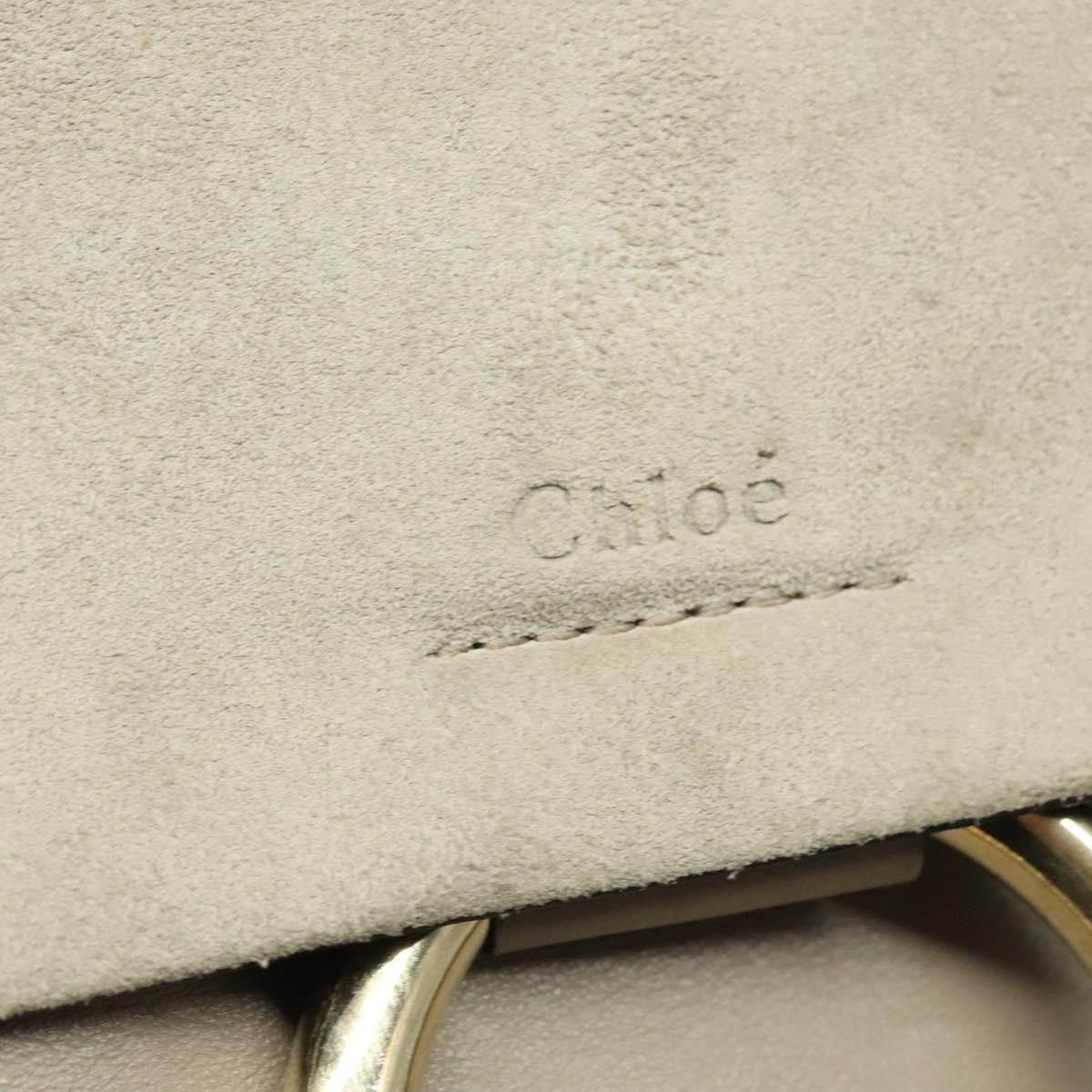 Chloe Faye Shoulder Bag Leather and Suede, GRAY, SUEDE, Shoulder bag