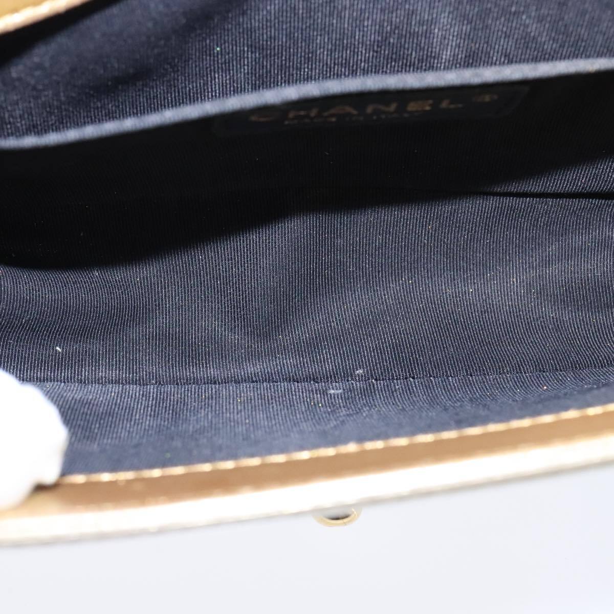 Chanel Boy Flap Bag Quilted Patent, GOLD, PATENT_LEATHER, Shoulder bag