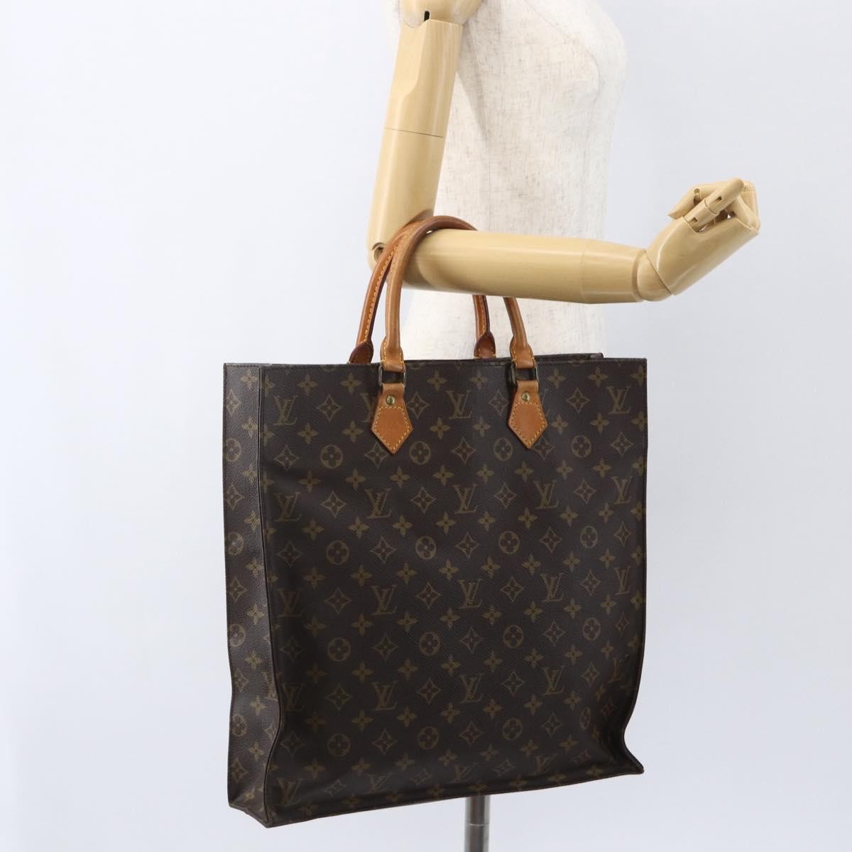 Louis Vuitton Vintage Sac Plat Bag Monogram Canvas, BROWN, CANVAS, Tote bag