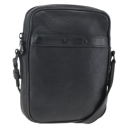 Louis Vuitton Danube Handbag Monogram Shadow Leather, BLACK, LEATHER, Shoulder bag