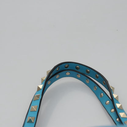 Valentino Garavani Rockstud Tote Soft Leather, BLUE, LEATHER, Tote bag