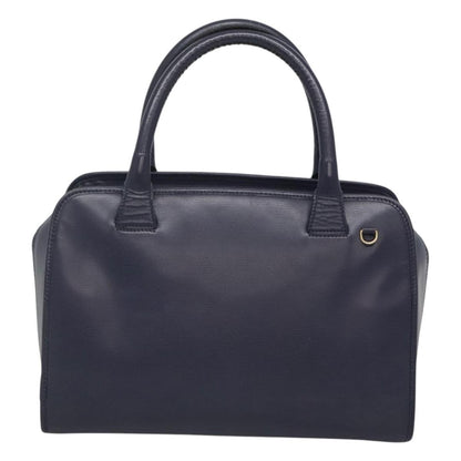 Celine Circle Logo Handbag Leather, BLUE, LEATHER, Handbag