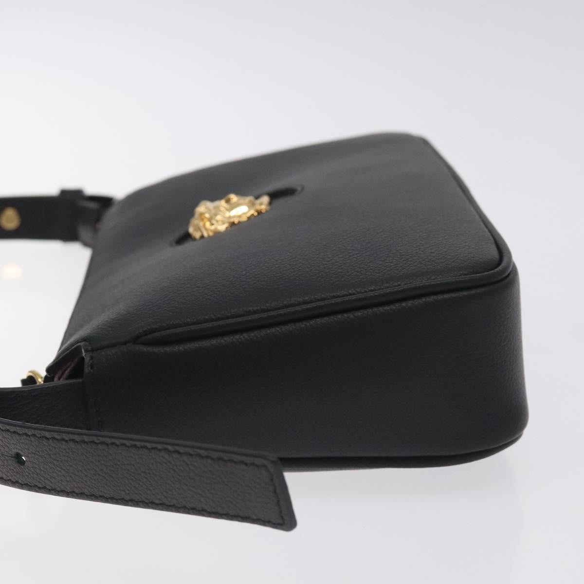 Versace Medusa Shoulder Bag Leather, BLACK, LEATHER, Shoulder bag