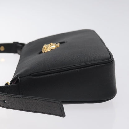 Versace Medusa Shoulder Bag Leather, BLACK, LEATHER, Shoulder bag