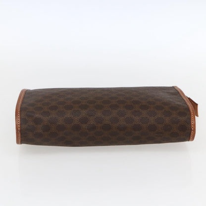 Celine Macadam Pochette Canvas and Leather, BROWN, CANVAS, Clutche & pouche