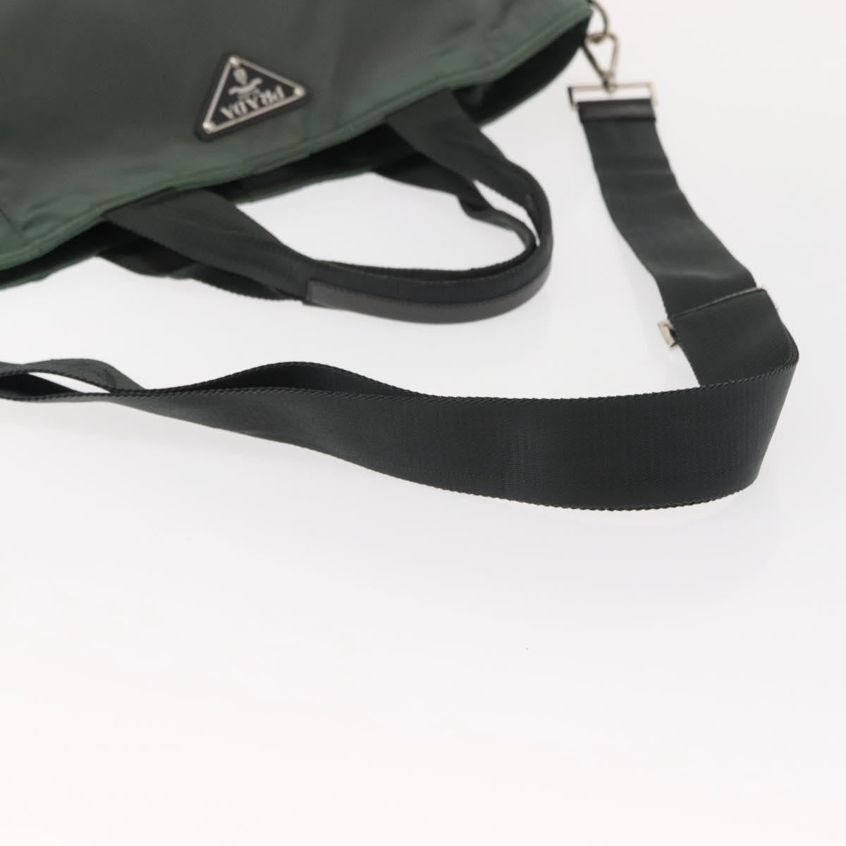 Prada Vela Convertible Tote Tessuto, Khaki, Nylon, Tote Bag