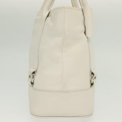 Salvatore Ferragamo Vala Leather, WHITE, LEATHER, Handbag