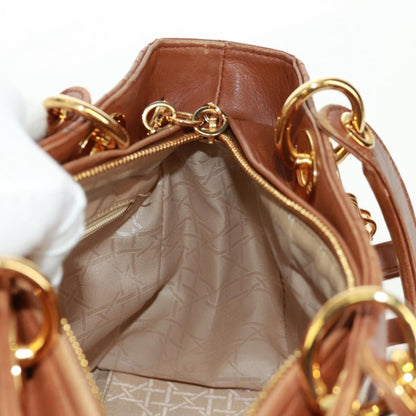 Christian Dior Vintage Lady Dior Bag Cannage Quilt Lambskin, BROWN, LEATHER, Handbag