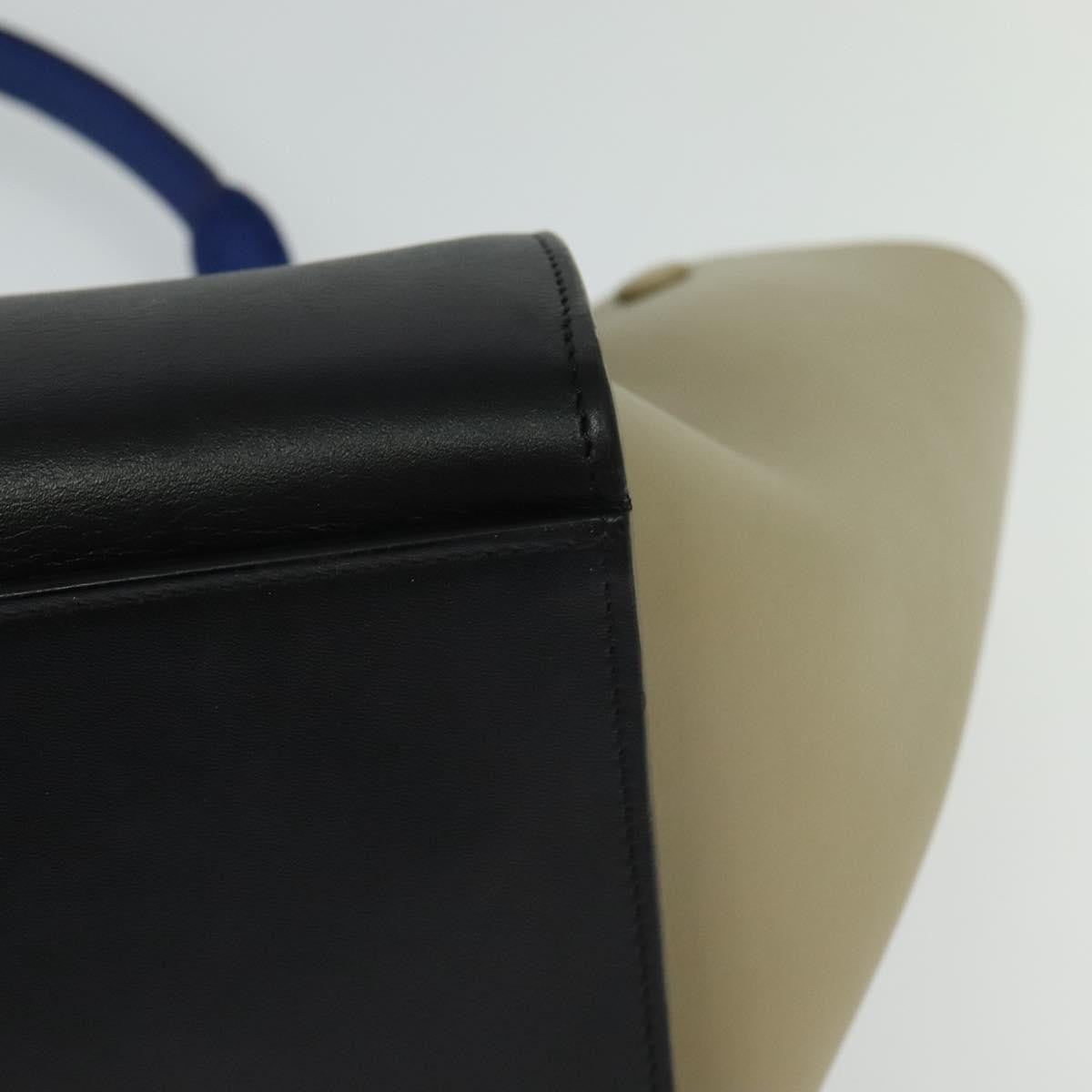 Celine Trapeze Bag Leather, BLUE, LEATHER, Handbag
