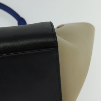 Celine Trapeze Bag Leather, BLUE, LEATHER, Handbag