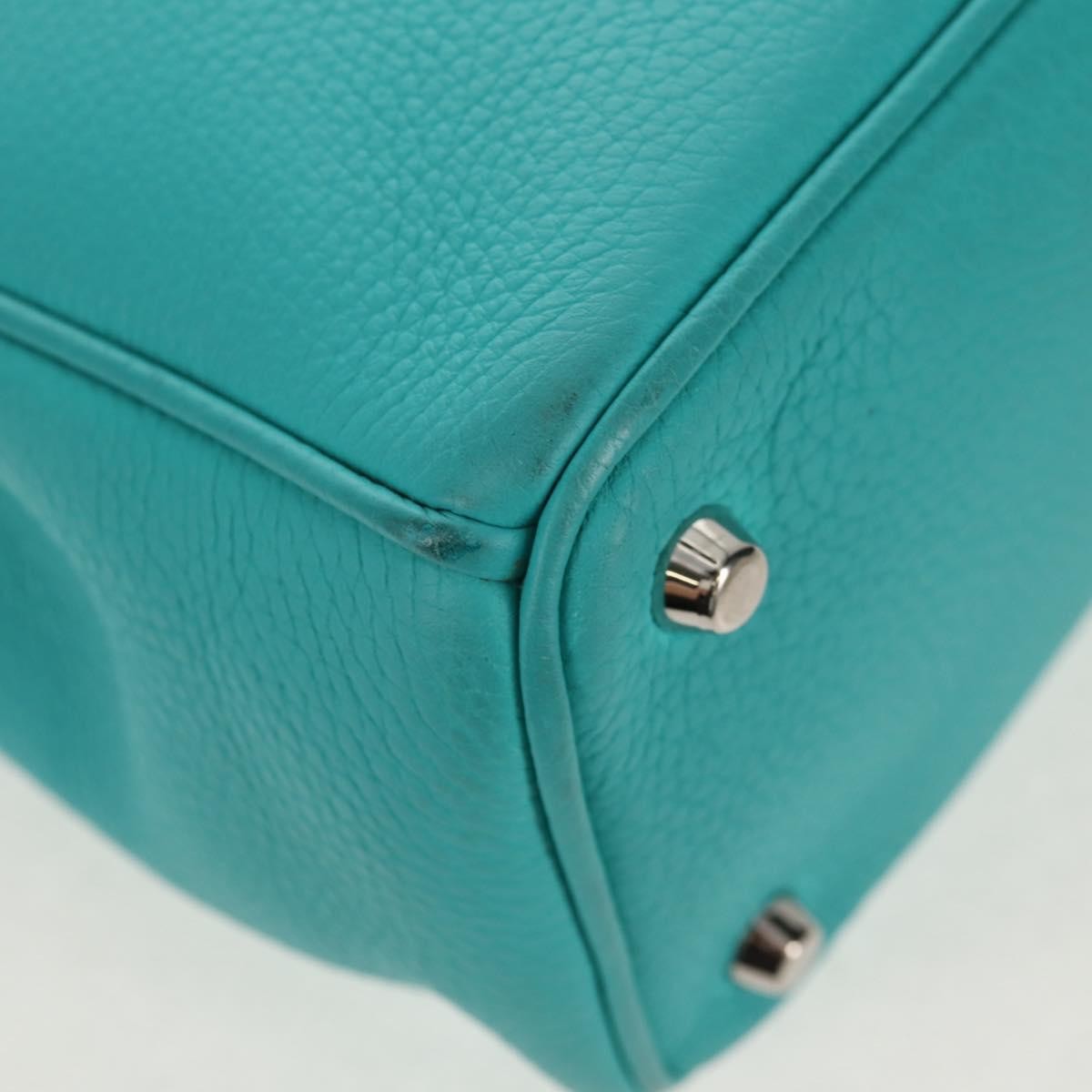 Christian Dior Diorissimo Tote Pebbled Leather, TURQUOISE, LEATHER, Tote bag