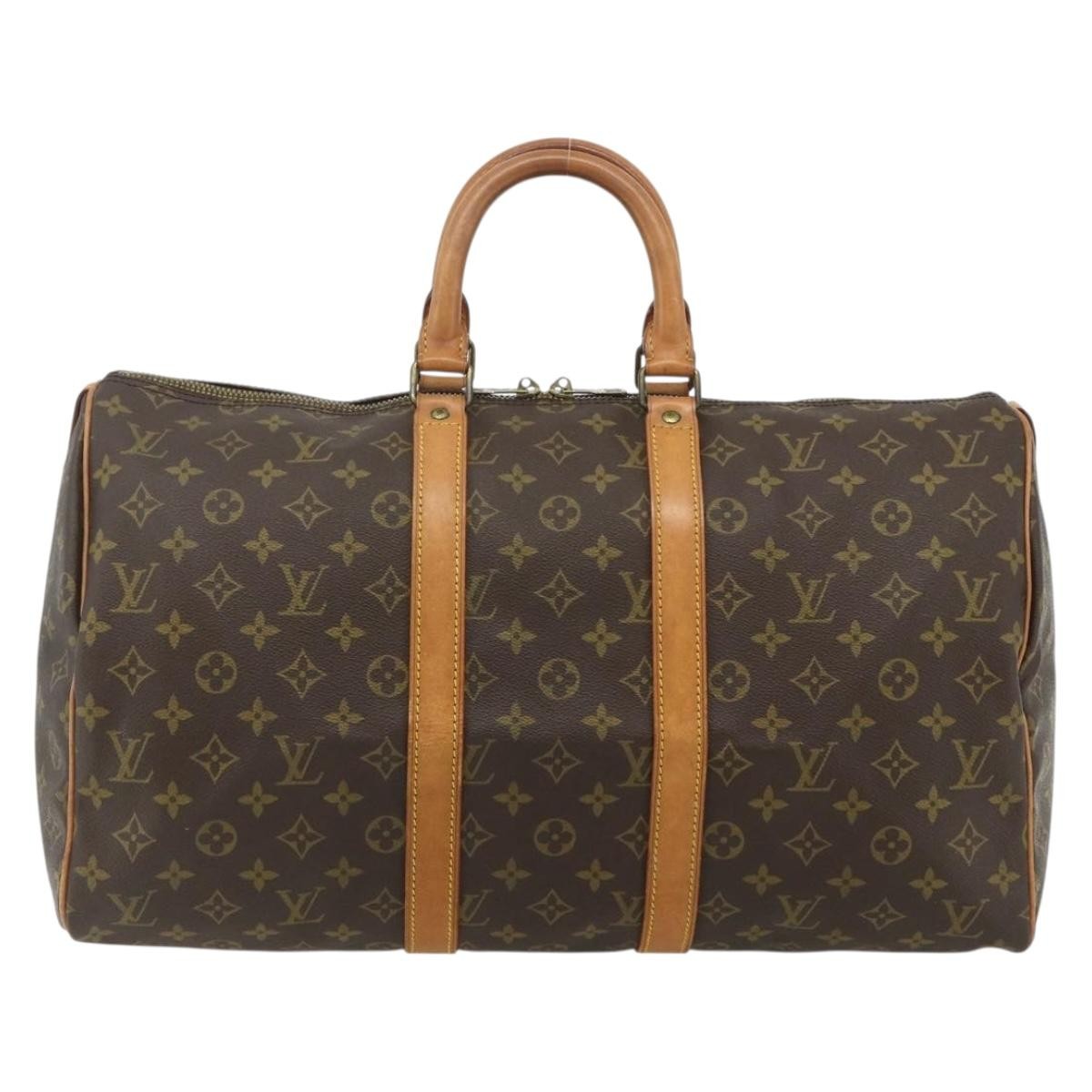 Louis Vuitton Keepall Bag Monogram Canvas, Brown, Canvas, Travel Bag