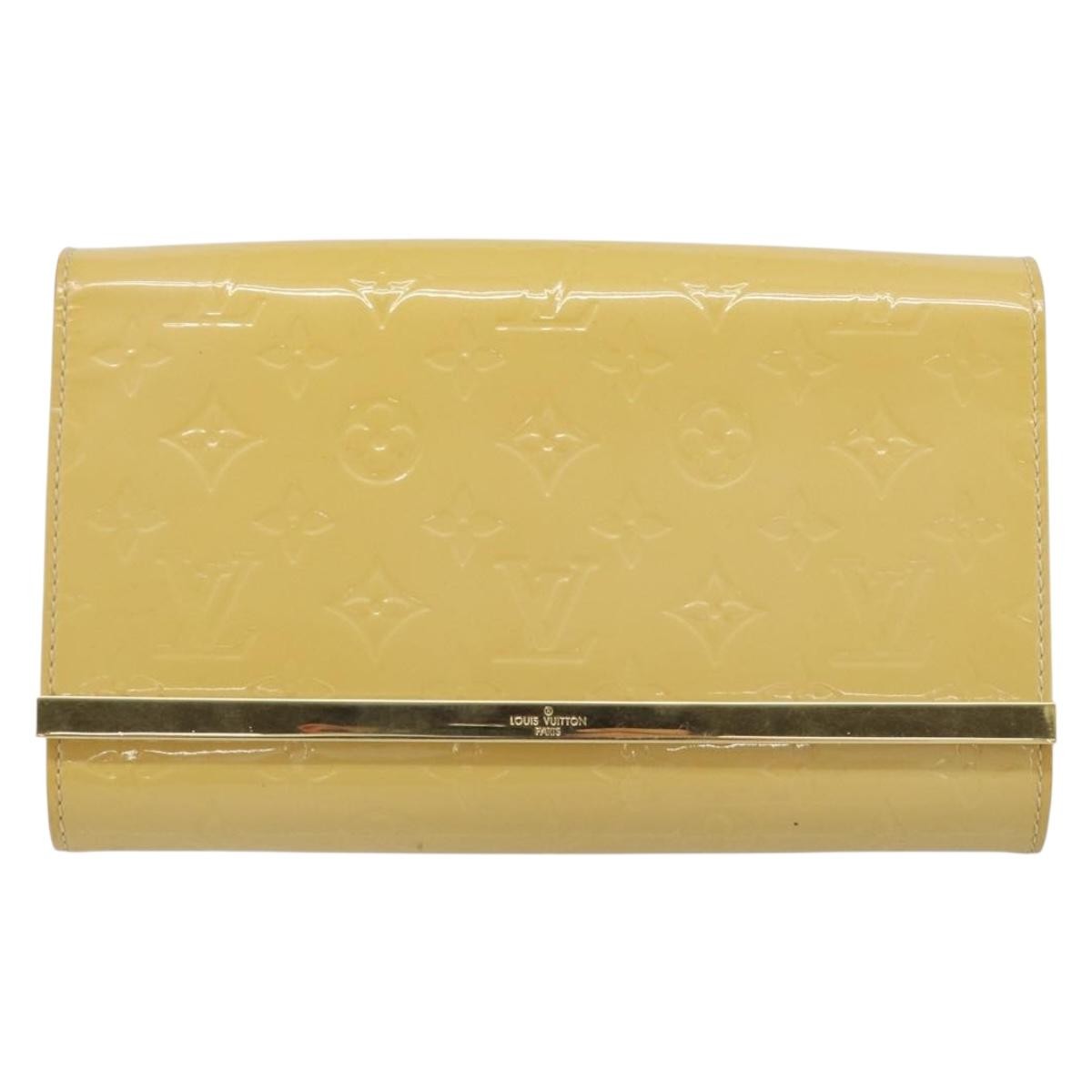 Louis Vuitton Ana Bag Monogram Vernis, YELLOW, PATENT_LEATHER, Clutche & pouche
