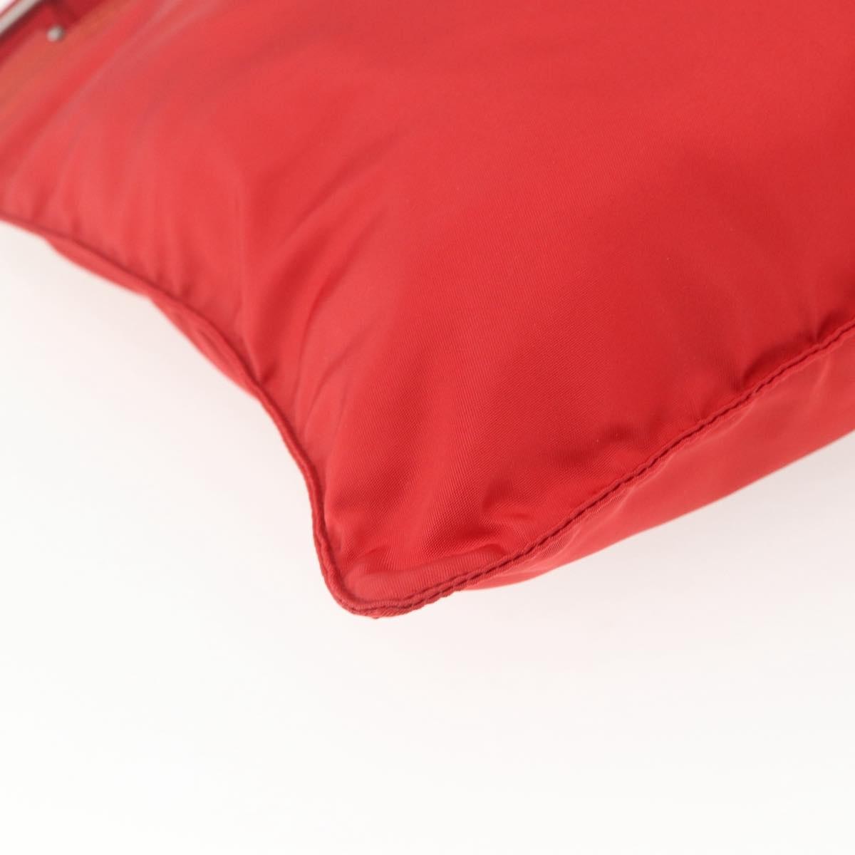 Prada Zip Top Messenger Bag Tessuto, RED, NYLON, Shoulder bag