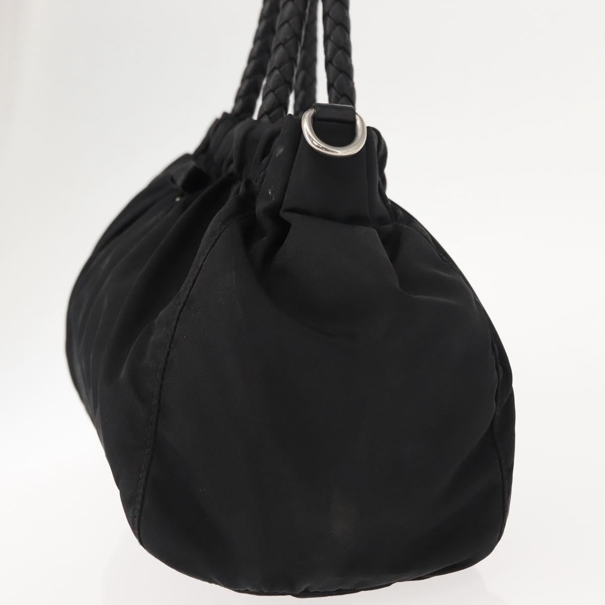 Prada Bow Convertible Tote Tessuto, BLACK, NYLON, Handbag