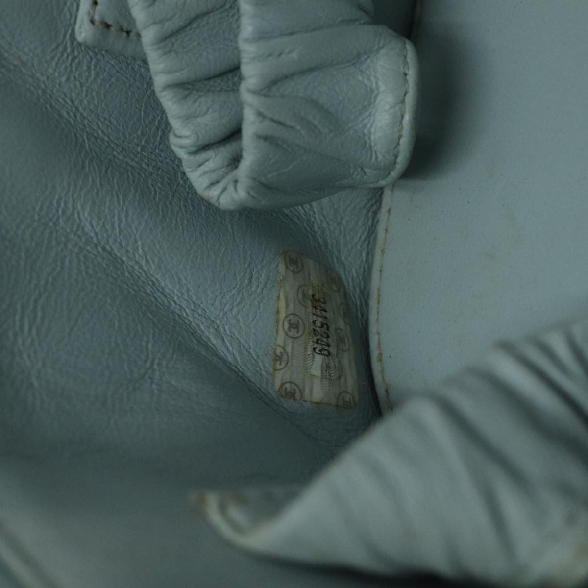 Chanel Cosmetic Case Quilted Lambskin, BLUE, LEATHER, Toiletry Case