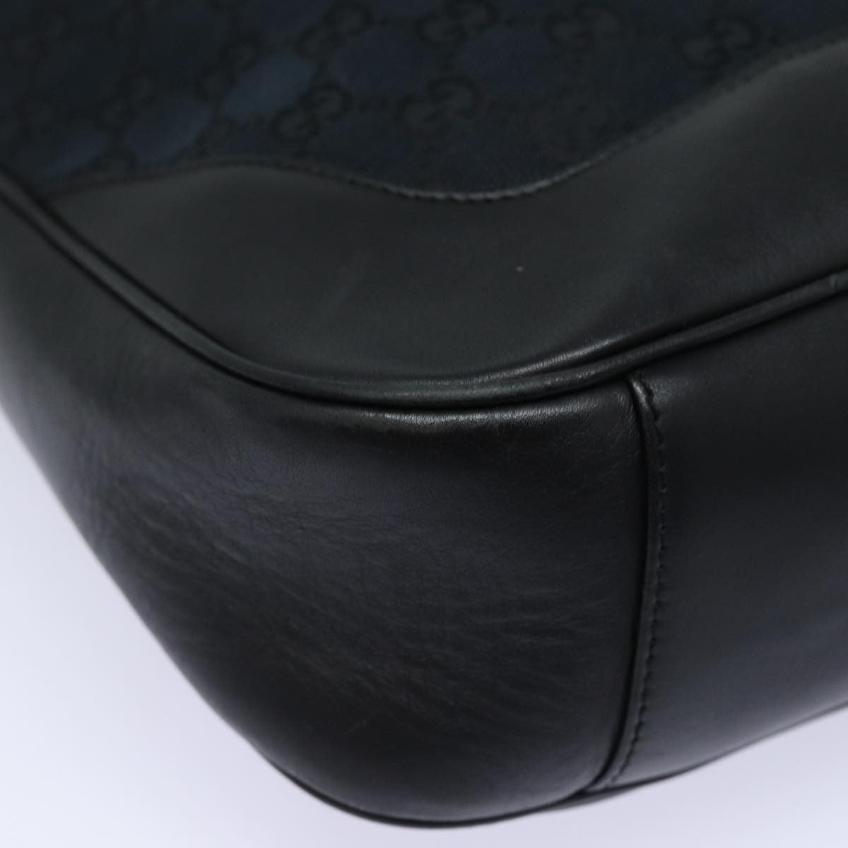 Gucci Bamboo Shoulder Bag GG Canvas, Black, Canvas, Shoulder Bag