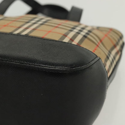 Burberry Nova Handbag Check Pattern, BEIGE, CANVAS, Handbag