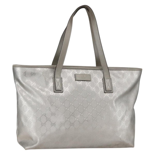 Gucci Plus Tote GG Imprime, SILVER, CANVAS, Tote bag