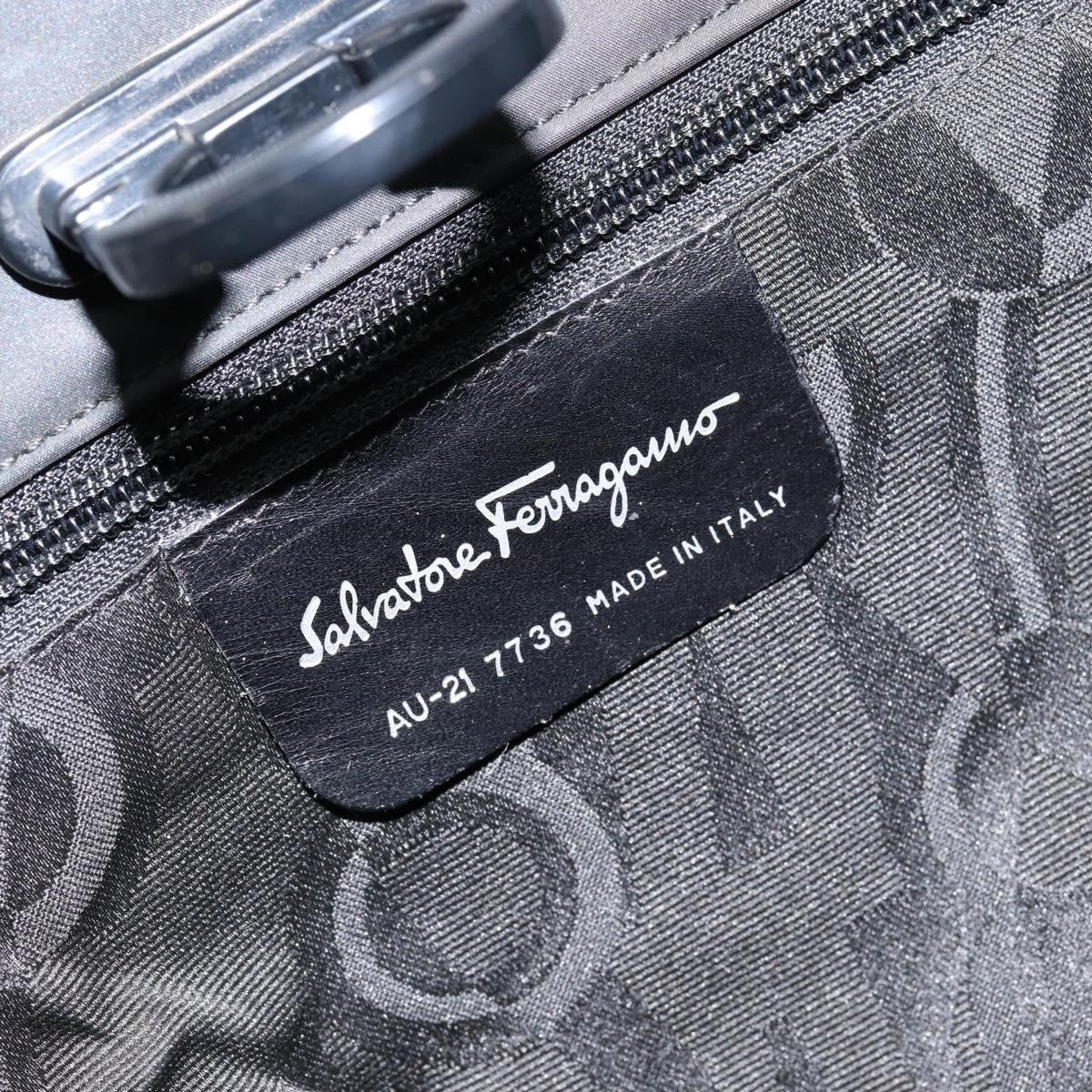 Salvatore Ferragamo Gancini Tote Nylon, BLACK, NYLON, Tote bag