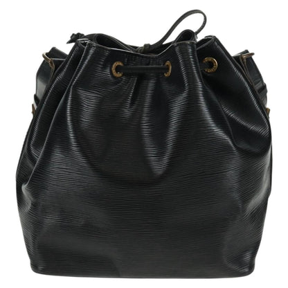 Louis Vuitton Petit Noe Handbag Epi Leather, BLACK, LEATHER, Shoulder bag