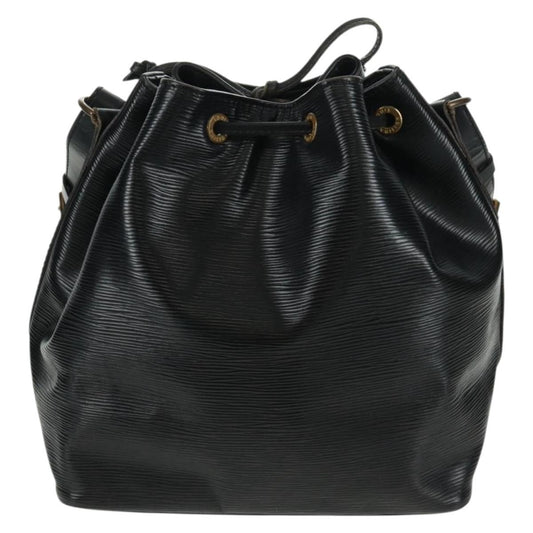 Louis Vuitton Petit Noe Handbag Epi Leather, BLACK, LEATHER, Shoulder bag