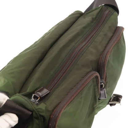 Prada Zip Buckle Messenger Bag Tessuto, KHAKI, NYLON, Crossbody bag