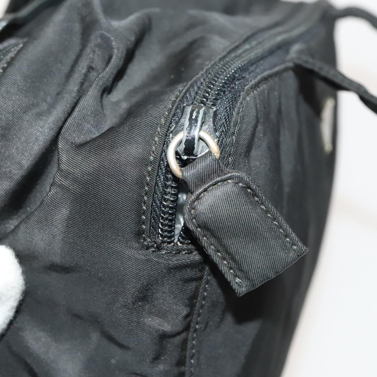 Prada Vintage Zip Handbag Tessuto, BLACK, NYLON, Handbag