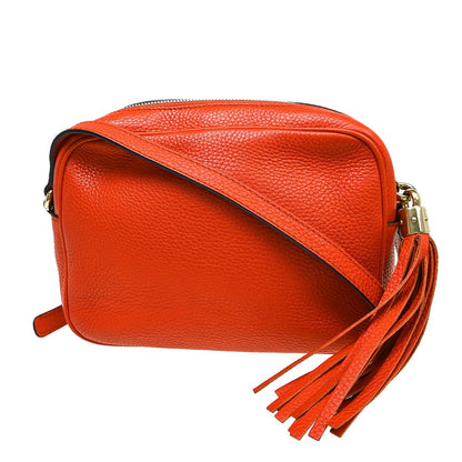 Gucci Soho Chain Crossbody Bag Leather, Orange, Leather, Shoulder Bag