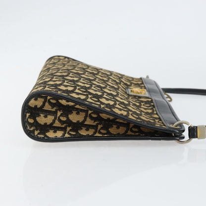 Christian Dior Vintage Trotter Shoulder Bag Canvas, NAVY, CANVAS, Shoulder bag