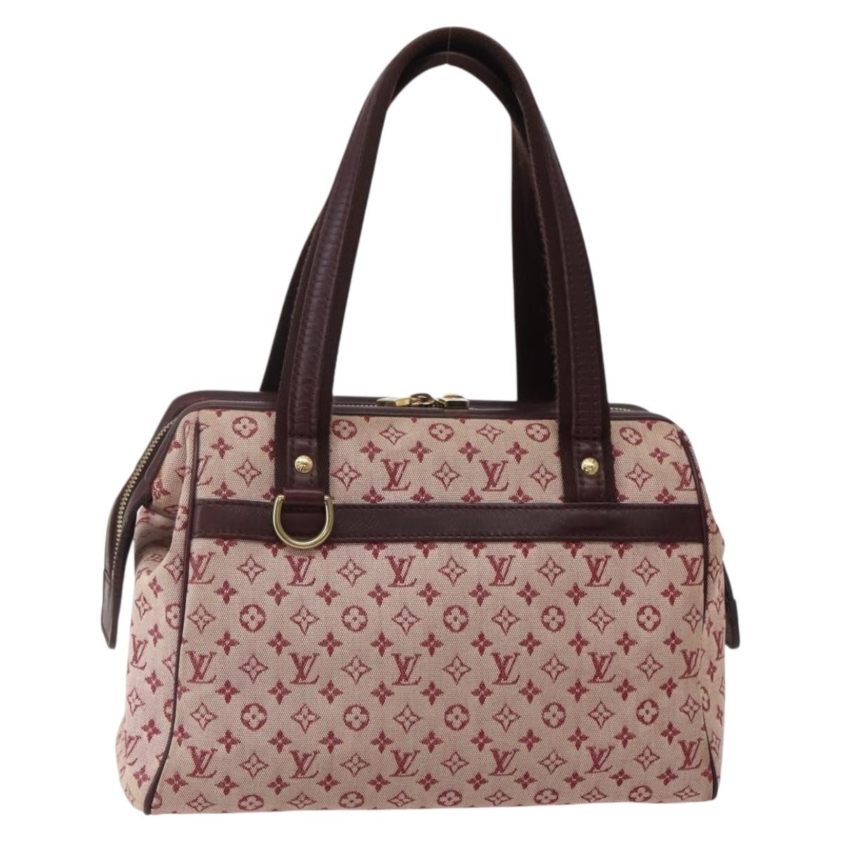Louis Vuitton Josephine Handbag Mini Lin, RED, CANVAS, Handbag