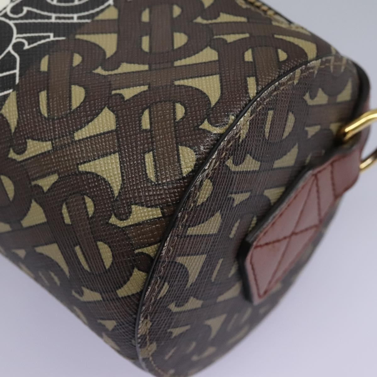 Burberry Barrel Crossbody Bag Monogram E-Canvas, BROWN, CANVAS, Crossbody bag