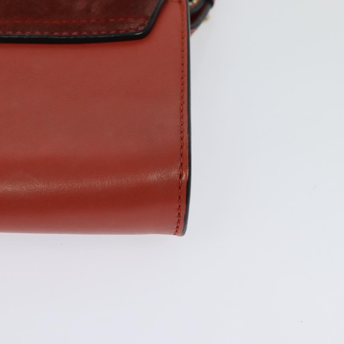 Chloe Faye Crossbody Leather and Suede, RED, SUEDE, Shoulder bag