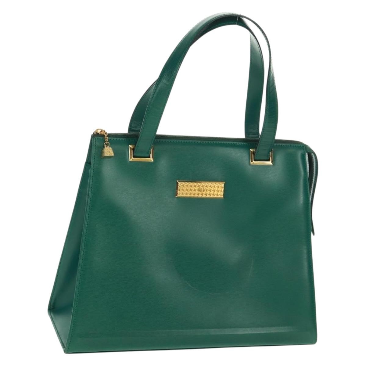 Christian Dior Vintage Handbag Leather, GREEN, LEATHER, Handbag