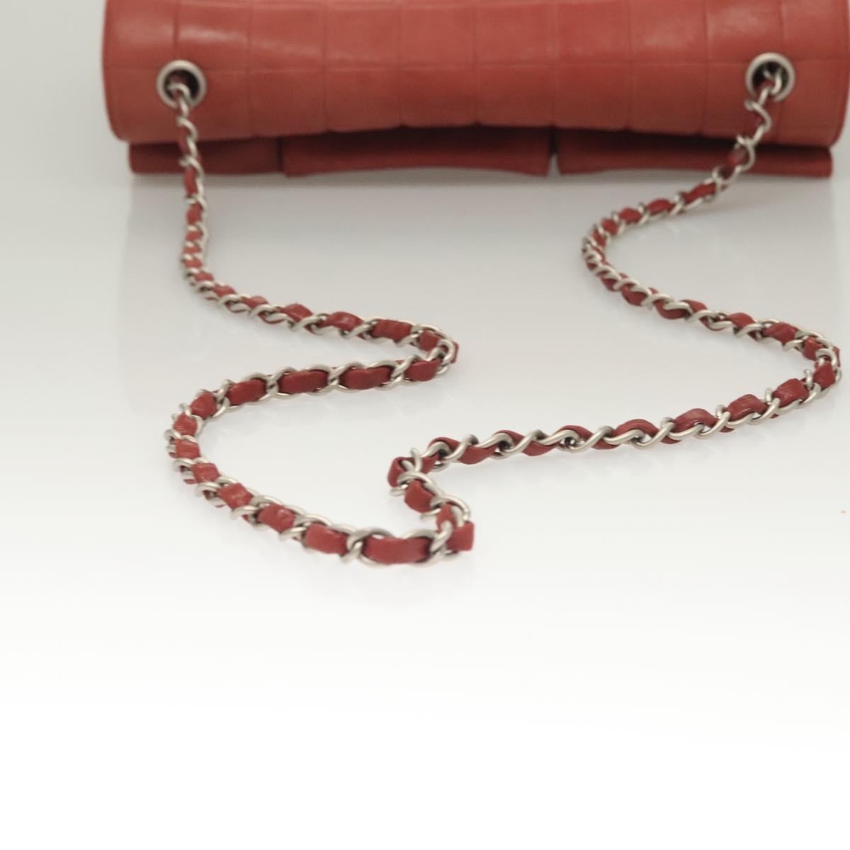 Chanel Chocolate Bar Reissue Flap Bag Lambskin, RED, LEATHER, Handbag