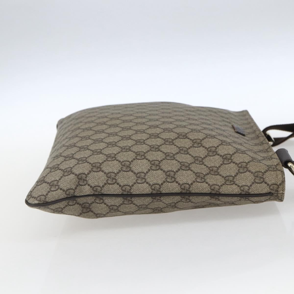 Gucci Zip Top Messenger Bag GG Coated Canvas, BEIGE, CANVAS, Shoulder bag