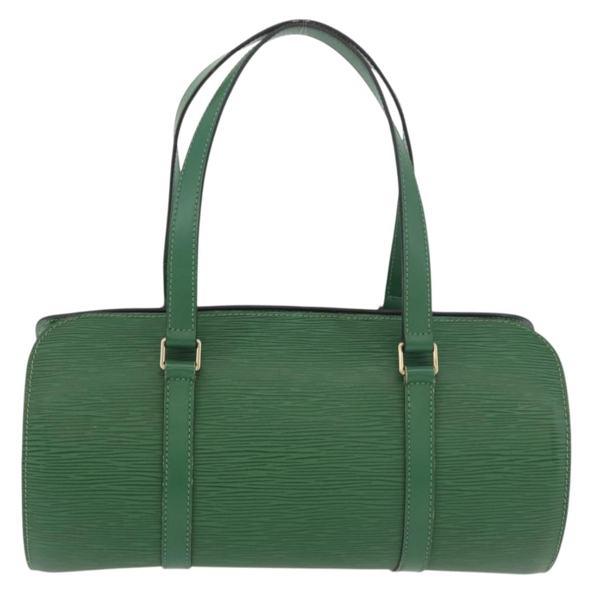 Louis Vuitton Soufflot Handbag Epi Leather, Green, Leather, Handbag