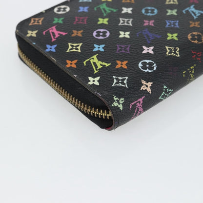 Louis Vuitton Aerogram Zippy Wallet Leather, Black, Canvas, Wallet