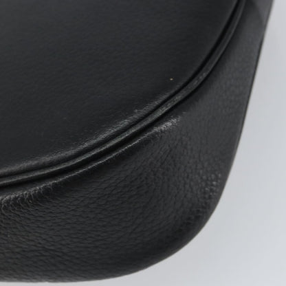 Burberry Vintage Shoulder Bag Leather, BLACK, LEATHER, Shoulder bag