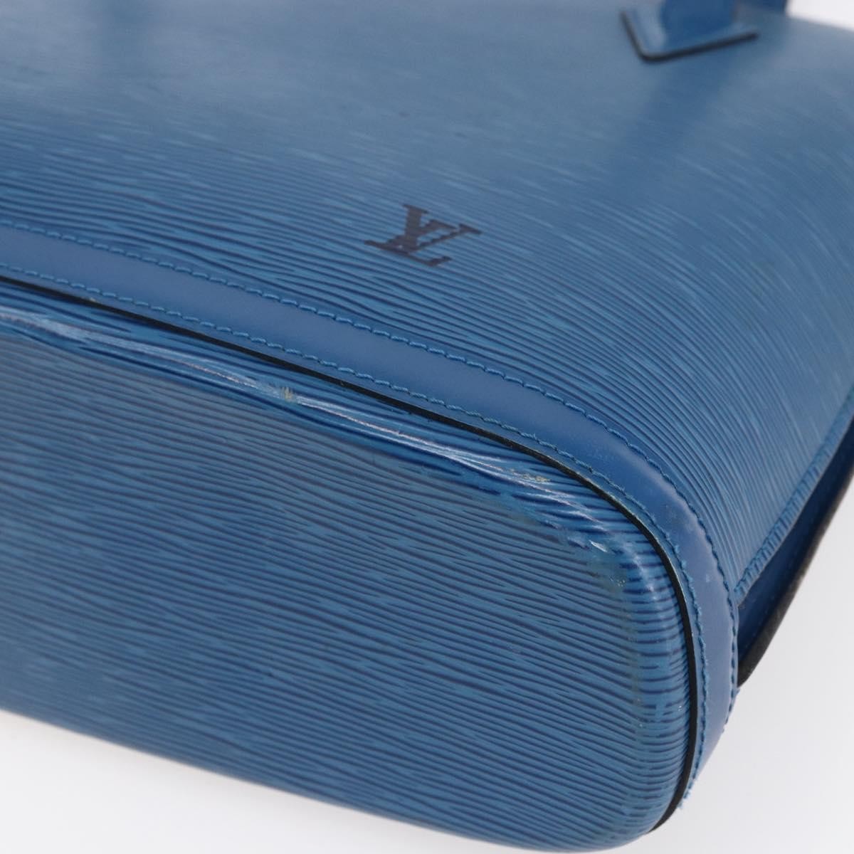 Louis Vuitton Lussac Handbag Epi Leather, BLUE, LEATHER, Shoulder bag