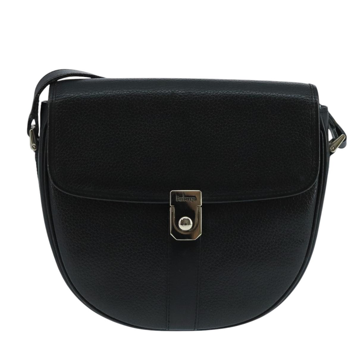 Burberry Flap Shoulder Bag Leather, BLACK, LEATHER, Shoulder bag