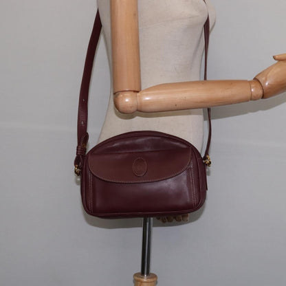 cartier Must de Cartier Shoulder Bag Leather, BURGUNDY, LEATHER, Shoulder bag