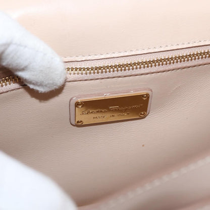 Salvatore Ferragamo Vala Handbag Leather, BEIGE, LEATHER, Handbag