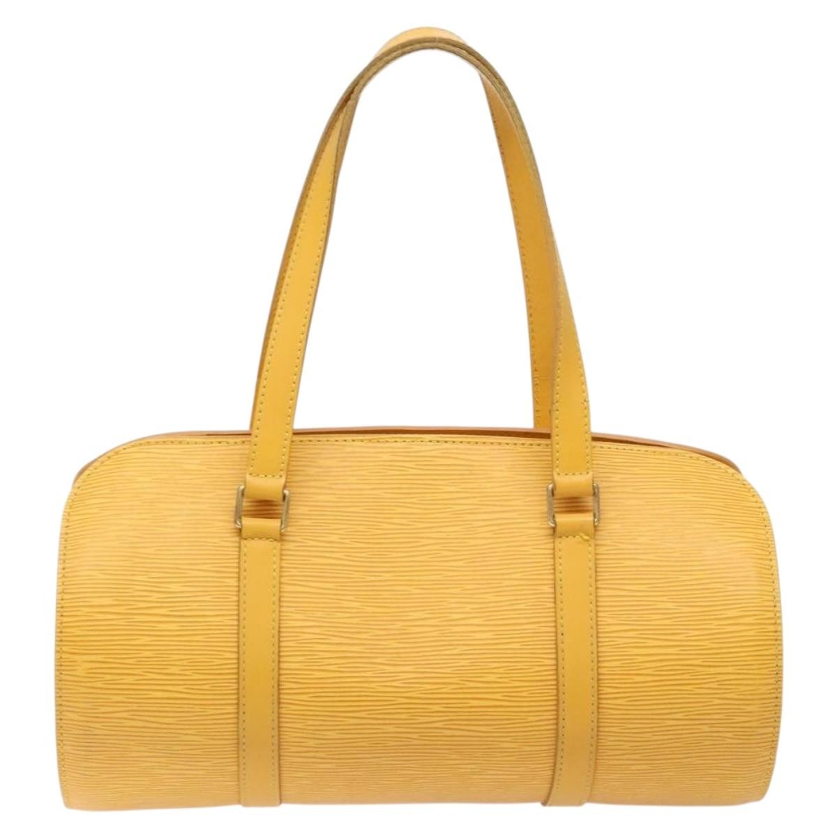 Louis Vuitton Soufflot Handbag Epi Leather, YELLOW, LEATHER, Handbag