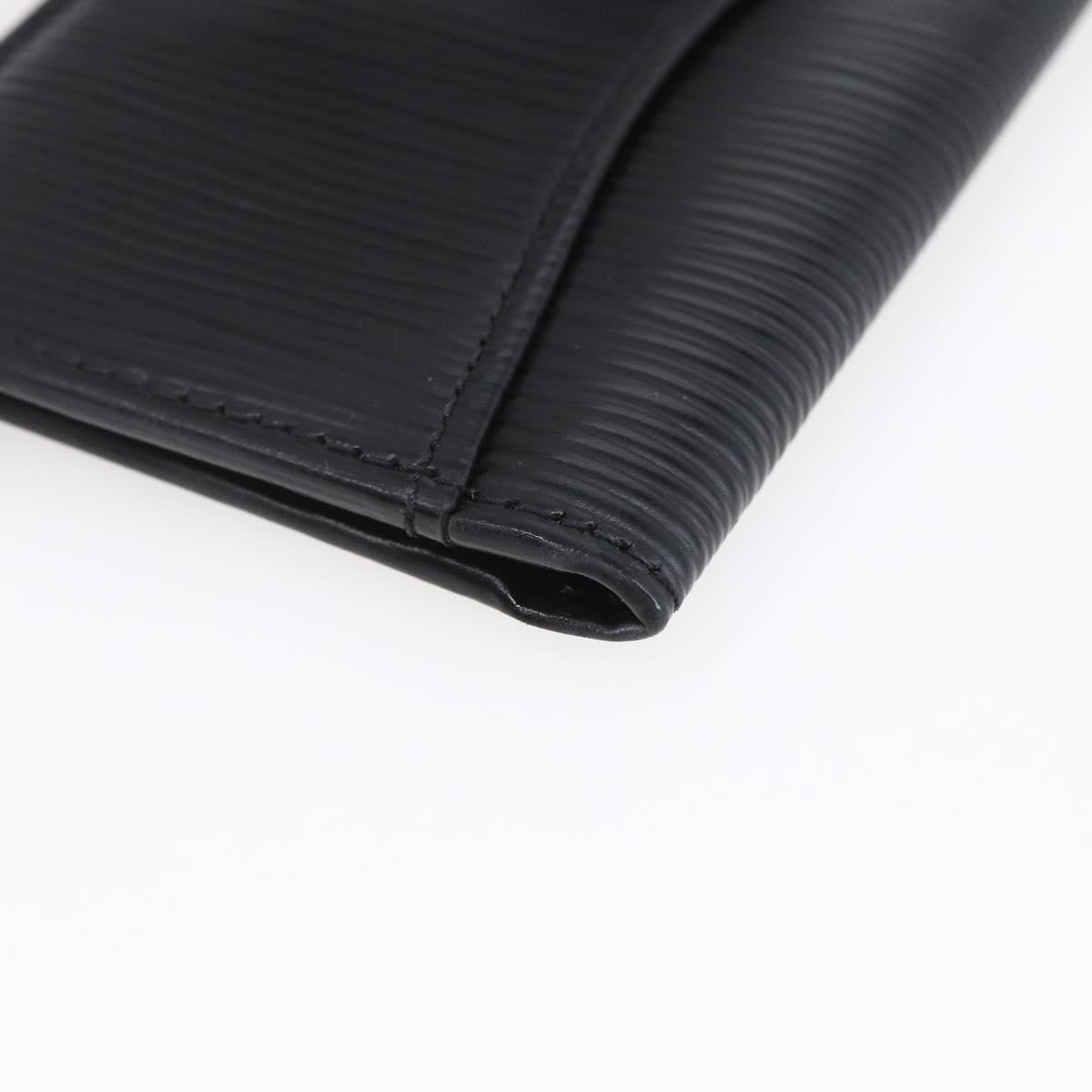 Louis Vuitton pocket organizer Leather, BLACK, LEATHER, Card Holders