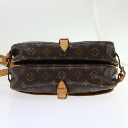 Louis Vuitton Saumur Handbag Monogram Canvas, BROWN, CANVAS, Shoulder bag