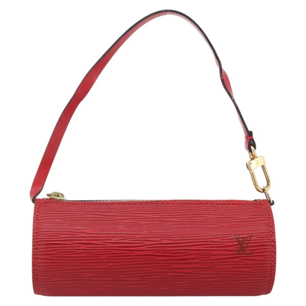 Louis Vuitton Soufflot Pochette Epi Leather, Red, Leather, Clutch