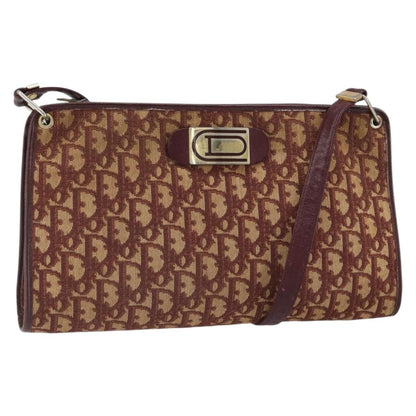 Christian Dior Vintage Trotter Shoulder Bag Canvas, RED, CANVAS, Shoulder bag